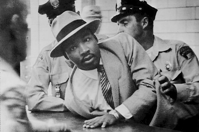 Martin Luther King Jr arrested